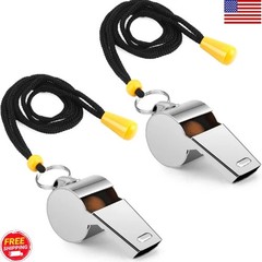 Whistle, Whistle for Coaches, Stainless Steel Whistles Coach 2 PCS