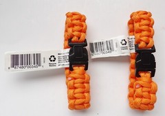 SET OF 2 Everbilt 9″ Paracord Emergency Survival Bracelets Solid Orange NWT