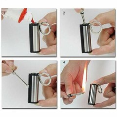 Lot of 2 Striker Match Permanent Lighter Fire Starter Emergency Waterproof Tool