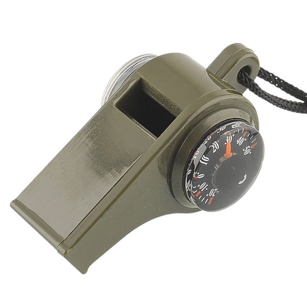 Multifunctional 3 in1 Emergency Survival Gear Whistle Compass Thermometer wit…