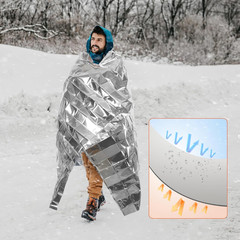 6 Pack Emergency Mylar Blanket, Emergency Blanket Space Blanket Survival Rescue