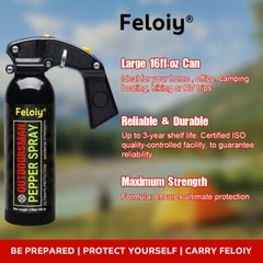 Feloiy Bear Spray 16oz Powerful Stream Strongest Legal Formula