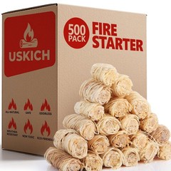 USKICH Fire Starters 150 Pack Wax Wood Fire Lighter BBQ Fireplace Campfire
