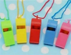 Plastic Whistles, Loud Crisp Sound Whistle, Sports Whistle Bulk with Lanyard US