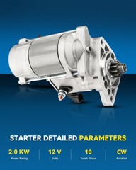 Philtop Starter Replacement For2005-2010 Toyota Tacoma 4.0L V6 2003-2009 Toyota