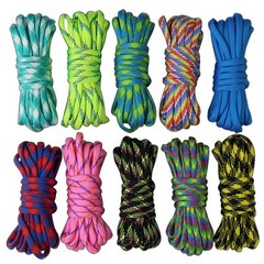 10pcs Paracord Rope Cords 4mm Color Nylon Rope for DIY Handmade Weave Su…