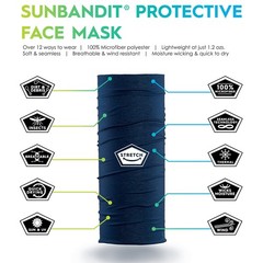 Flying Fisherman SunBandit: Neck Gaiter Mask for Men & One Size, Bait Ball