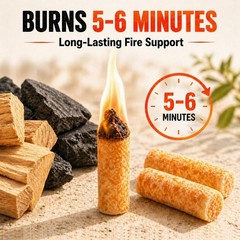 28 Pack Fire Plugs Fire Starters, Waterproof Portable Fire Starters with 5+ M…