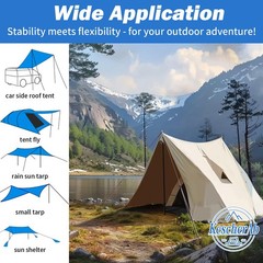 Tent Poles for Tarp, KescherAb Adjustable Tarp 78.8 inch, Black