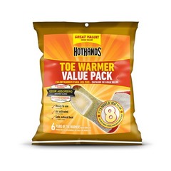 HotHands Toe Warmers – Long Lasting Natural Odorless Air 6 Pair, White