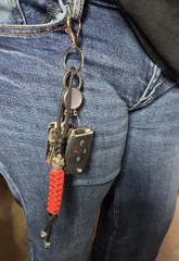 Homemade Keychain Lanyard Medieval Knight Paracord Beads Lanyard 9in length