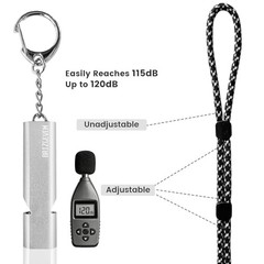 Survival Whistles 4-Pack & 6-Pack, Upgraded Aluminum Emergency 4 Pack Silver