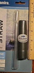 Emergency Water Filter Straw Survival Backpacking Camping car Aquamira Blue line