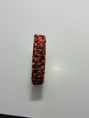 Large Paracord Bracelet Halloween Orange And Black 10 Inches