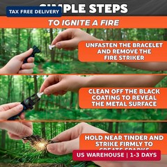 Paracord Bracelets for Men and Women – Adjustable Survival Paracord Bracelet wit