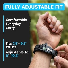 Paracord Bracelet Compass Hiking Survival Kit Emergency 2 Pack Black Bracelets