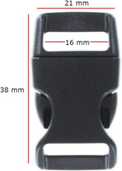 Black Plastic Side Release Buckles for Paracord Bracelets (5/8 Inch, 50 Pack)