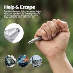 Titanium Pen 3-in-1 Multitool – Survival EDC Pen with Glass Breaker &