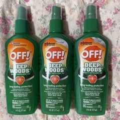Lot of 3 OFF! Deep Woods INSECT REPELLENT VII Spray For Mosquitos, Ticks 6 oz
