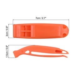 2pcs Emergency Whistles, Safety Whistle with Lanyard for Kayaking, Orange