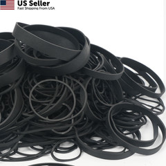 HAIDIBAO Rubber Bands Assorted Sizes Black Elastic Tactical