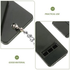 Durable Black Survival Whistle with Lanyard for Outdoor Camping Hiking Boating