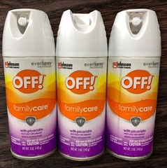 x3 Insect Repellent OFF! Family Care Picaridin Aerosol Spray Deet Free 5 oz (3)