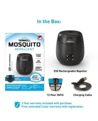 New Thermacell Rechargeable Mosquito Repellent with 20’ Protection Zone Malaria