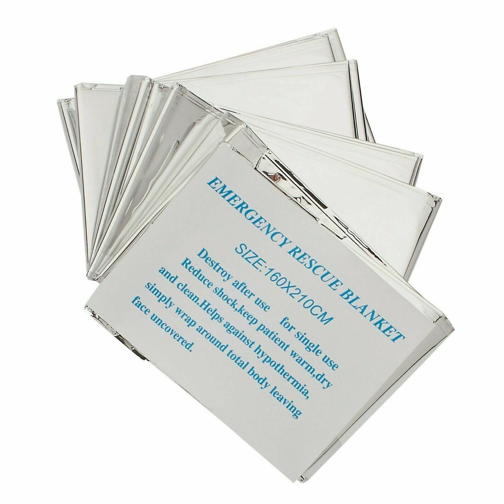 Emergency Mylar Thermal Blanket, Foil Rescue Survival Blanket – SILVER