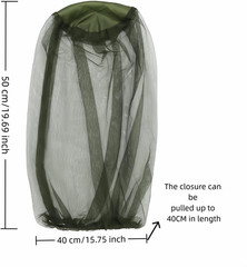 Outdoor Mosquito Head Net for Hat – Extra Large & Fine Mesh (620 Holes Per In…