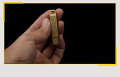 Vintage Brass Whistle Emergency Survival EDC Safety Whistle Flower Carved Gift