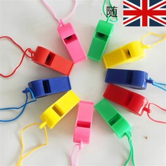 Plastic Whistles, Loud Crisp Sound Whistle, Sports Whistle Bulk with Lanyard US