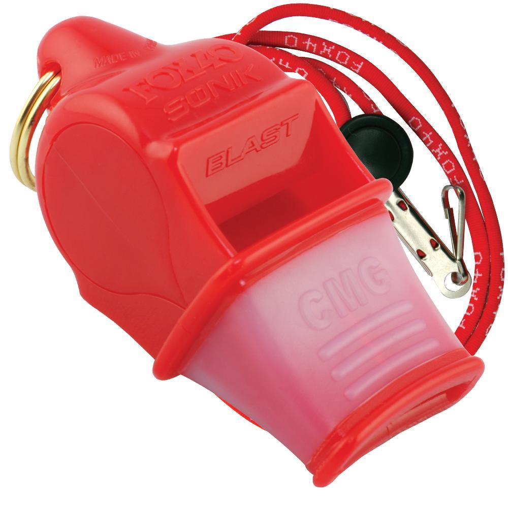 RED Fox 40 SONIK BLAST CMG Whistle Official Coach Safety Rescue – FREE LANYARD