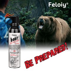 Feloy 11 oz Bear Spray Maximum Strength Deterrent 30 ft New w/Holster