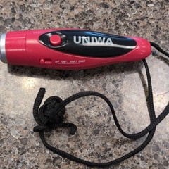 UNIWA Multi-Tone 120 dB Safety Whistle w/ Lanyard Red/Black Camping