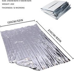 Emergency Foil Blanket Pack of 50, Survival Thermal Mylar Blankets Individual…