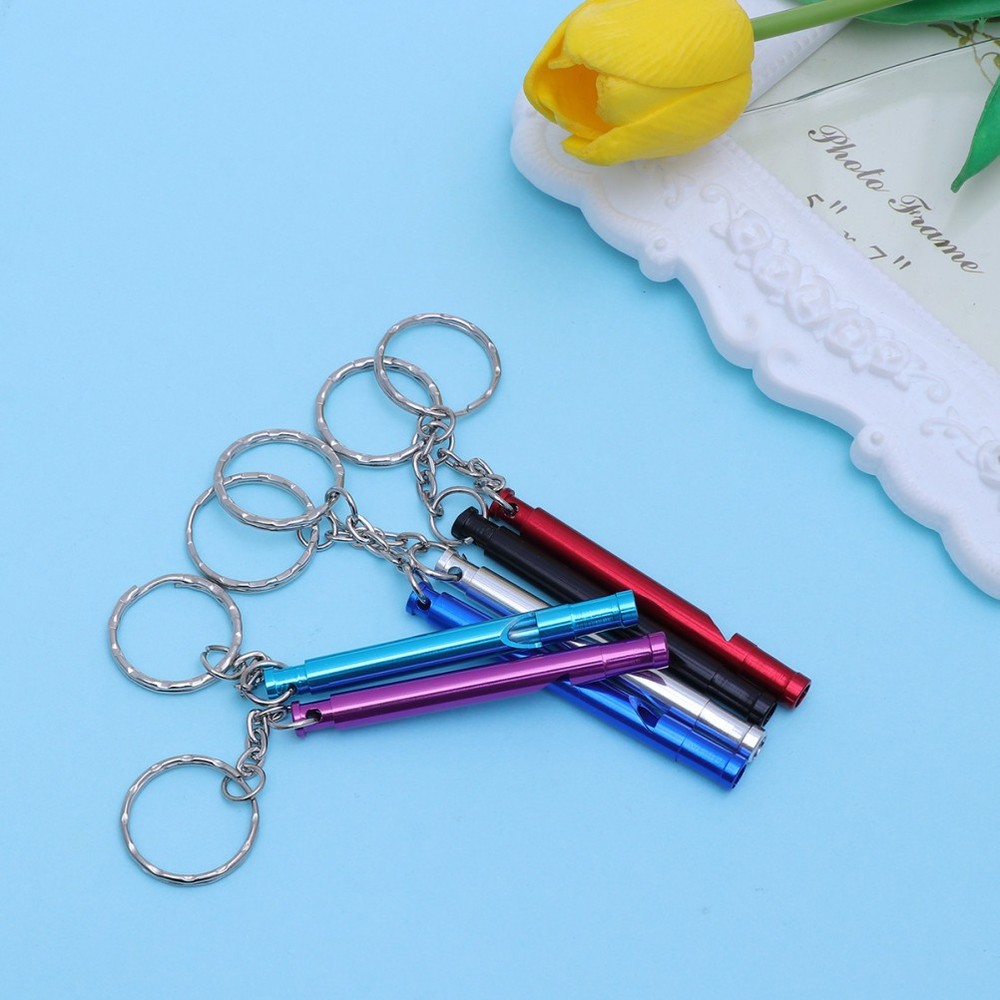 6Pcs Referee Survival Whistle Durable Aluminium Alloy Loud Outdoor Equipment