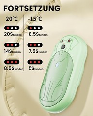 Hand Warmer Pocket Warmer Electric 2x 6000mAh USB Portable 3 Heating Modes B1089