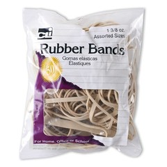 Charles Leonard Rubber Bands, 3/8 Ounce Bags, Amber, ASSORTED 1 PACK, Beige