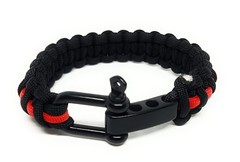Firefighter Paracord Survival Bracelet + Keychain Gift Turnout Bracelet Survie