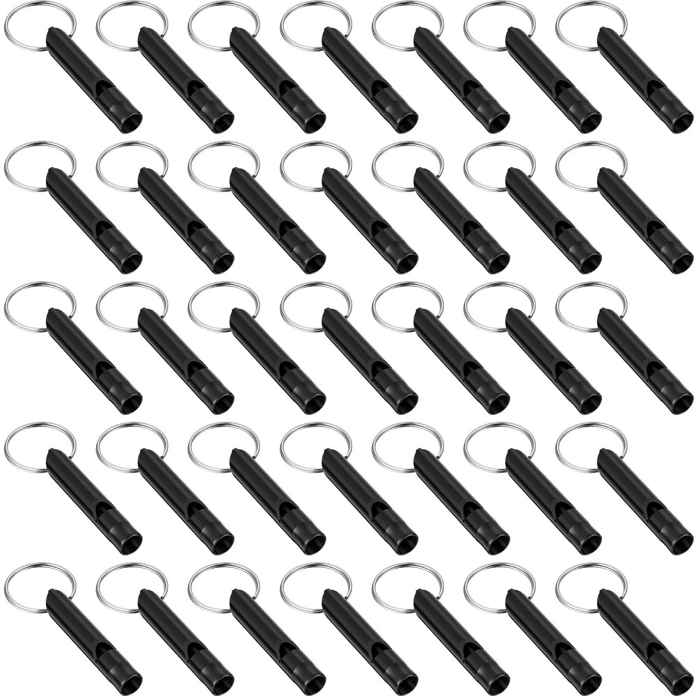 35 Pieces Emergency Whistle with Keychain, Aluminum Emergency Survival Whistl…