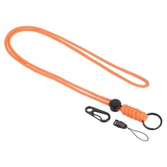 20″ Paracord Lanyard Necklace Keyring Cord Clasp Strap Badge Holder Orange