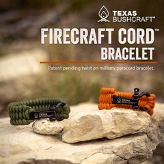 Survival Paracord Bracelet Bow Shackle Wax Tinder Fishing Line Camping Emergency