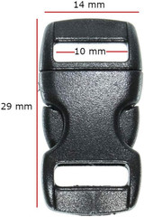 Black Plastic Side Release Buckles for Paracord Bracelets (3/8 Inch, 120 Pack)
