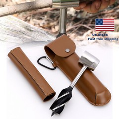 Manual Hand Auger Wrench Outdoor Survival Wood Drill Tool Bush craft Handyman US