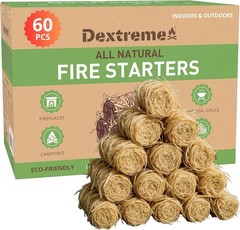 Fire Starter 120 PCS Natural for Campfire Charcoal Fireplace Wood Stove Chimney