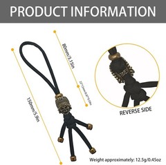 Paracord Knife Lanyard Brass Bead Hand Woven Tactical Lanyard Beads for Knife ED