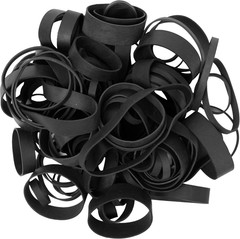 65Pcs Rubber Bands Assorted Sizes Black 6 sizes 1.5in 2in size 82 size#94 size 6