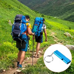 2Pcs Emergency Survival Whistle Double Tubes Whistles Super Loud Light Blue