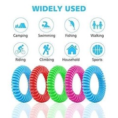 24 Pack Natural Citronella Silicone Wristbands for Outdoor Camping Traveling